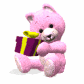 медвеженок розовый