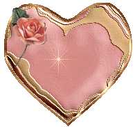 сердце и роза розовая